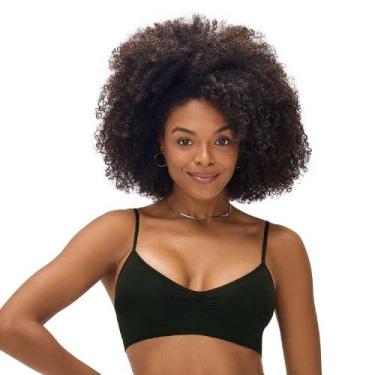 Imagem de Sutiã Top Comfort sem Costura com Alças Reguláveis Preto Zee Rucci, M