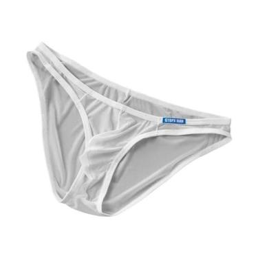 Imagem de Cuecas Translucidas Finas De Seda De Gelo Sexy Para Homens Com Bolsa U