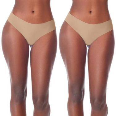 Imagem de Kit 2 Peças Calcinha Tanga Corte à Laser Bege Zee Rucci, G