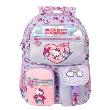 Imagem de Mochila Infantil De Costas Escolar Juvenil Hello Kitty Original Cor:Ll