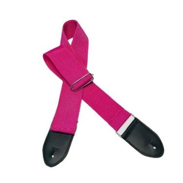 Imagem de Correia Violão Guitarra Baixo 5cm Simples com regulagem Rosa - JPG Bag