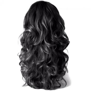Imagem de Peruca Longa Ondulada Colorida Festa Fantasia Luxo Carnaval - D Presen