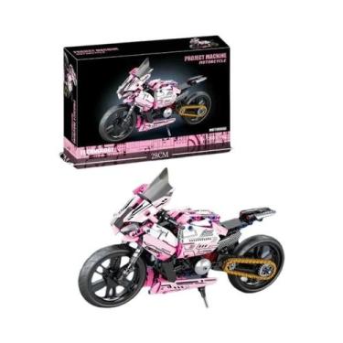 Imagem de Blocos De Montar Miniatura De Moto Esportiva De Corrida Para Adultos, 