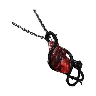 Imagem de Colar Com Pingente De Coração Para Casais, Tema Halloween, Corrente De