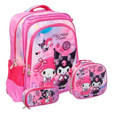 Imagem de Kit Mochila Infantil Escolar Menina Costas Volta As Aulas - Plike