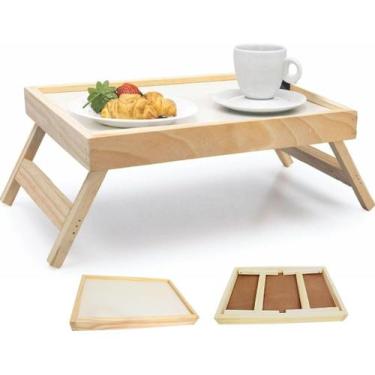 Imagem de Bandeja Mesa De Café Da Manhã Na Cama Cor Pinus Dia Das Mães e Namorad