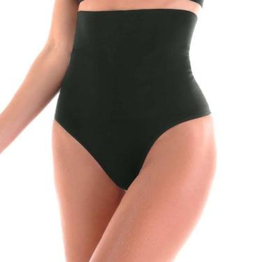 Imagem de Calcinha Fio Dental Modeladora Alta sem Costura Preto Zee Rucci, P