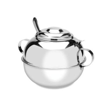 Imagem de Açucareiro Com Colher Inox 500G  Art Inox - ART-INOX