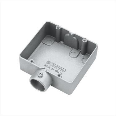 Imagem de Condulete Tipo Ed 3/4 Duplo Tramontina sem Rosca e com Pintura Eletrostática a Pó