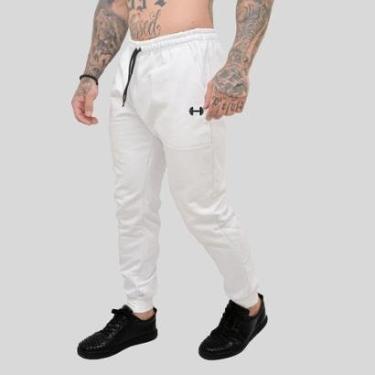 Imagem de Calça Moletom Masculino Jogger Slim Agasalho Flanelado Academia Peso-Masculino
