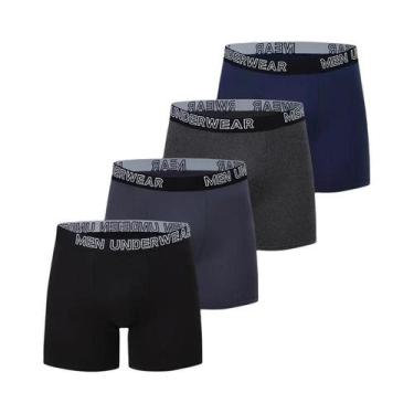 Imagem de Cuecas Boxer Masculinas Longas E Respiráveis, Shorts Casuais Esportivo