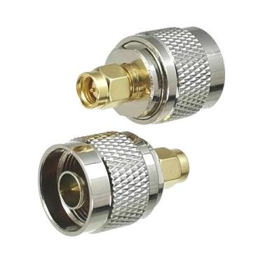 Imagem de Adaptador Conector SMA Para UHF, Latão, RF Coaxial, Macho Para Fêmea, 