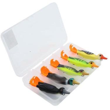 Imagem de Kit 5 Isca Artificial Pesca Whopper 2 Helices Pato E Estojo