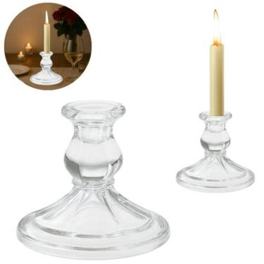 Imagem de Castiçal Porta Vela Decorativo em Vidro Design Sofisticado - Freecom