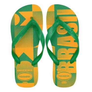 Imagem de Chinelo sandalia havaianas top vai brasil! copa original nf cor:verde 