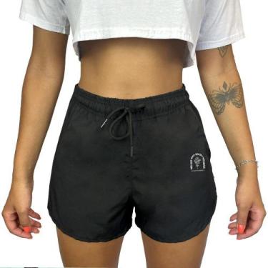 Imagem de Shorts Feminino Elastano Premium Preto WSS Flower, Preto, M
