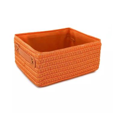 Imagem de Cesto Organizador Le Fibra Natural Bege com Alças 29x23x15cm - Item Variado