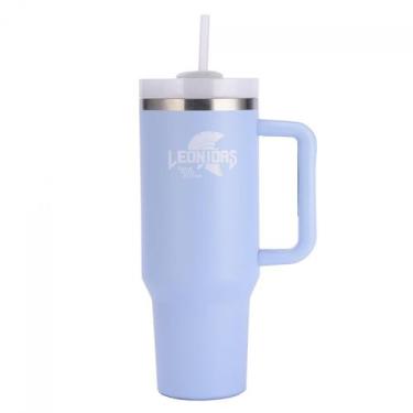 Imagem de Copo Térmico Leonidas, 1180ml, Com Canudo, Quente ou Frio, Metal, Azul