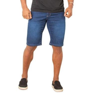 Imagem de Bermuda Masculina Jeans Elastano Estonada Casual Confort-Masculino