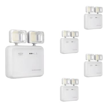Imagem de 5 Luz De Emergência LED Segurimax Fria Bivolt Recarregável