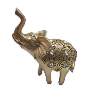 Imagem de Elefante da Alegria e Prosperidade Dourado Cobre 12 cm - Flash