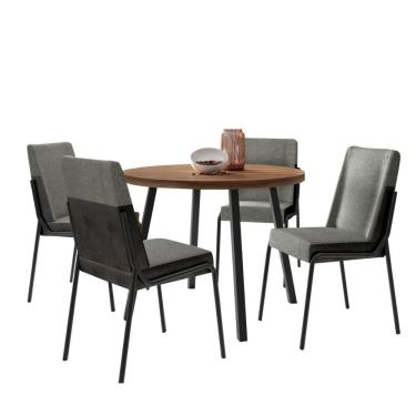 Imagem de Conjunto Sala De Jantar 4 Cadeiras Roman Carraro Nog Pre