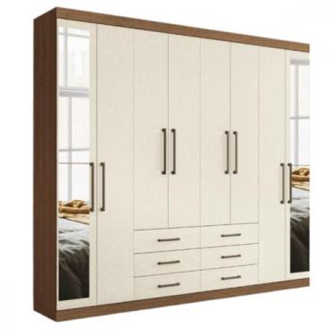 Imagem de Guarda Roupa Casal Havana Master Com Espelho Jatoba Areia Santos Andir