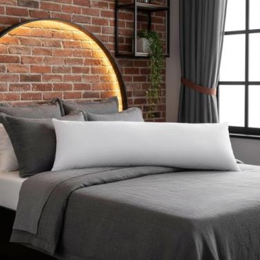 Imagem de Travesseiro de corpo xuxao gigante 1,60x50 100% algodão enchimento fibra de silicone firme para dormir de lado