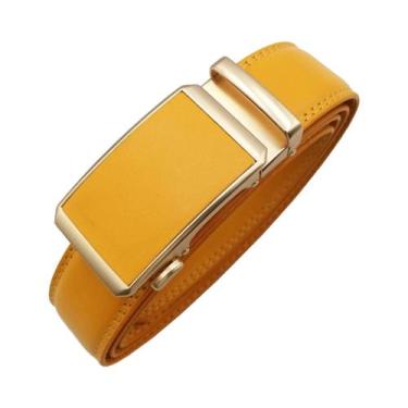 Imagem de Cinto Masculino De Luxo Em Couro Genuíno Preto Com Fivela Automática P