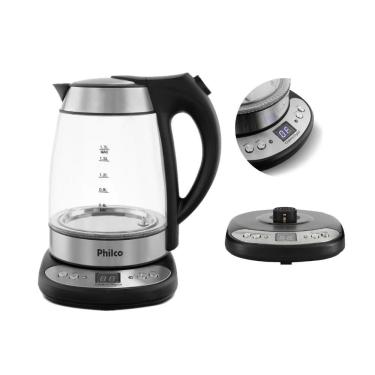 Imagem de Chaleira Elétrica Digital Glass 1,7l Pchd Philco Painel Digital Com Controle De Temperatura 127v