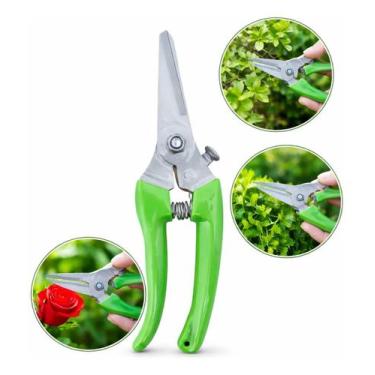 Imagem de Tesoura De Poda Jardim Inox Corte Rápido E Preciso - BOMVINK