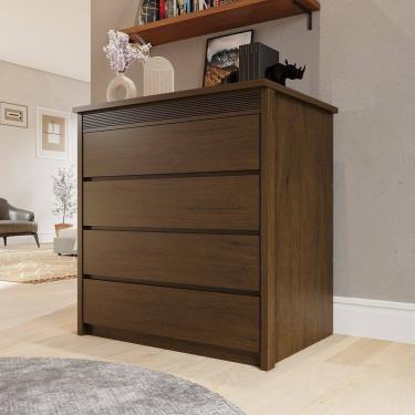 Imagem de Cômoda 4 Gavetas Sofisticado em Mdf Paolo Âmbar