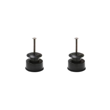 Imagem de Kit 200 Roldanas Isoladas Preta C/prego 36mm Para Arames Eletrificados em Pead RD36 - Z...