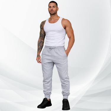 Imagem de Calça Moletom Lisa Premium Felpada moleton Inverno Confortável Com Cordão Bolso Ajuste Perfeito-Unissex