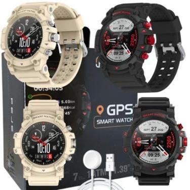 Imagem de Relógio Gshock Smart Watch Masculino Tatico Militar Modo Esporte Bluetooth A Prova D'Ág...