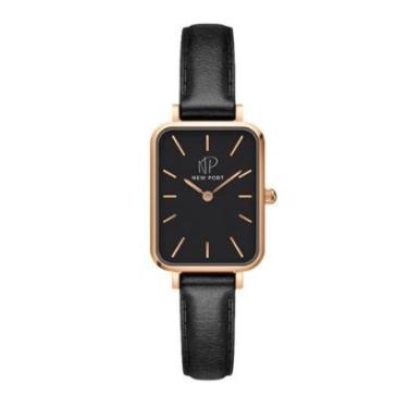 Imagem de Relógio New Port Quadrado Minimalista Rosé Gold Feminino-Feminino