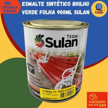 Imagem de Tinta Esmalte Sintético Brilhante Verde Folha 900ml  Sulan Tintas