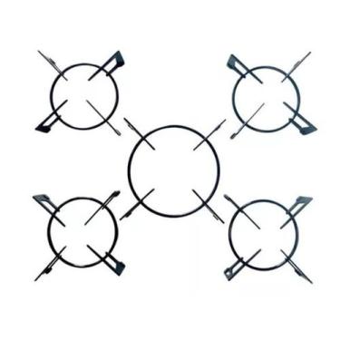 Imagem de Kit 5 Grades Trempes Fogão Cooktop Fischer Tripla Chama 1743