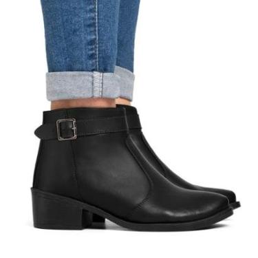 Imagem de Bota Feminina Casual Zíper Cano Curto Salto Baixo-Feminino