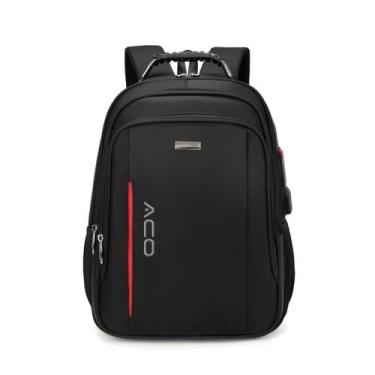 Imagem de Mochila Unissex ACO Escolar Faculdade Trabalho Nylon Impermeavel Noteb