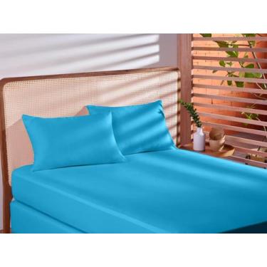 Imagem de Jogo de lençol Casal Malha Elástico Confort Box 3 peças - Clamatex Têx