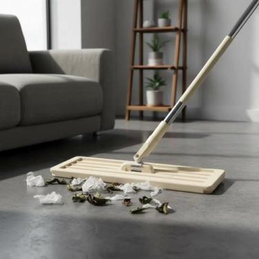Imagem de Mop Com Rodo Flat Pano Microfibra Balde Lava Seca Limpeza Impecável em
