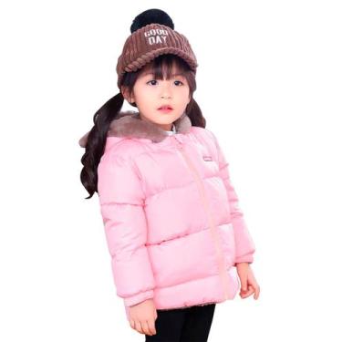 Imagem de Jaqueta Infantil Menina Casaco Inverno Rigoroso Rosa 2 em 1 - anjo da 