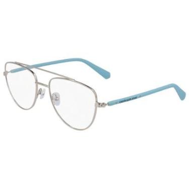 Imagem de Óculos de Grau Calvin Klein Jeans CKJ19308 716/53 - Azul-Feminino