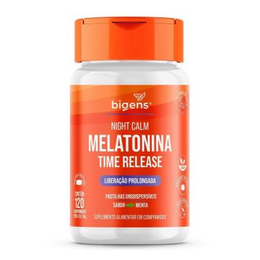 Imagem de Night Calm Melatonina Time Release Liberação Prolongada 120 Comprimidos - Bigens-Unissex