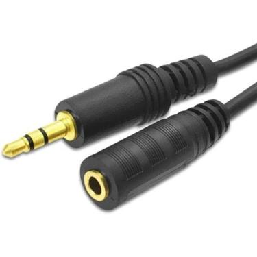 Imagem de Cabo Extensor P2 Macho X P2 Femea Com 3 Metros Preto Para Fone de Ouvi