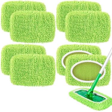 Imagem de Esfregões reutilizáveis, pacote com 8, compatíveis com Swiffer Sweeper