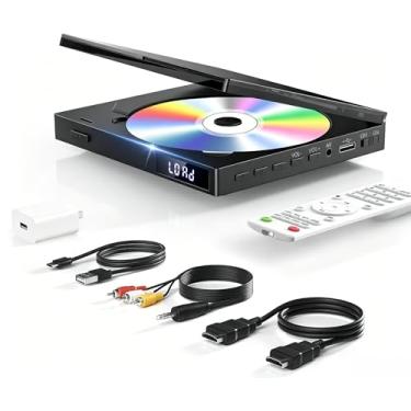 Imagem de Mini DVD Players HD 1080p para TV, leitor de DVD gratuito para todas as regiões, suport...