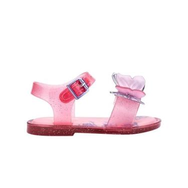 Imagem de Sandália Mini Melissa Fly Sandal III Baby Rosa Glitter, 23/24