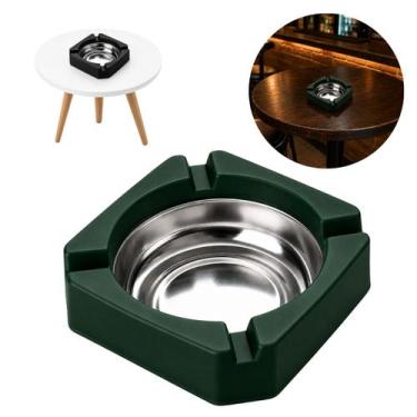 Imagem de Cinzeiro de Metal Premium de Mesa Decorativo - New Goods, Verde